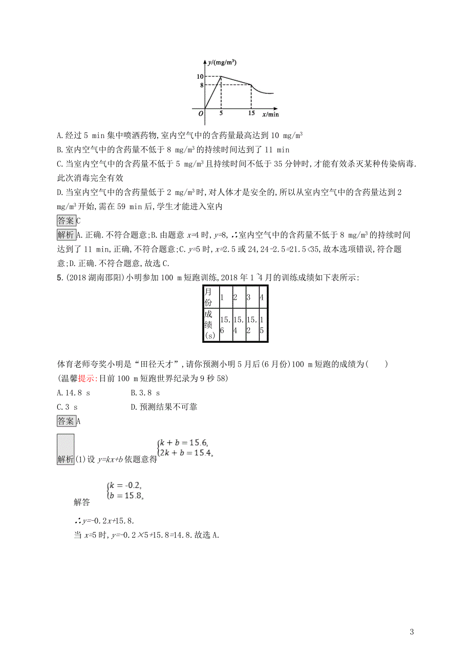 甘肃省2019年中考数学总复习 专项突破练5 函数图象判断问题练习_第3页