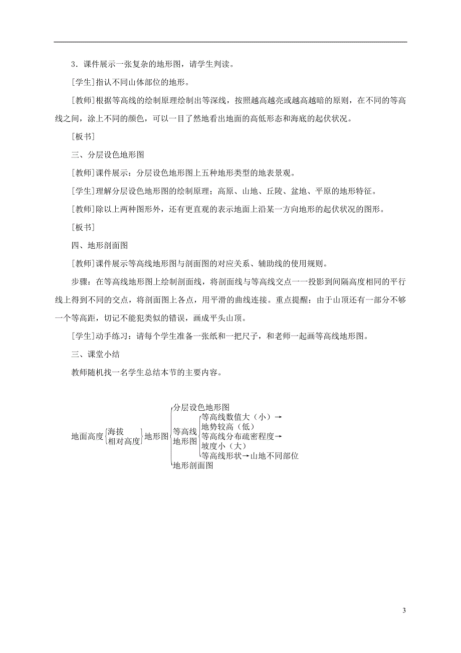 江西省余干县七年级地理上册 1.4地形图的判读教案 （新版）新人教版_第3页