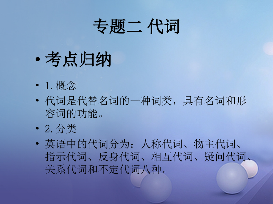 中考英语总复习 专题二 代词课件_第1页