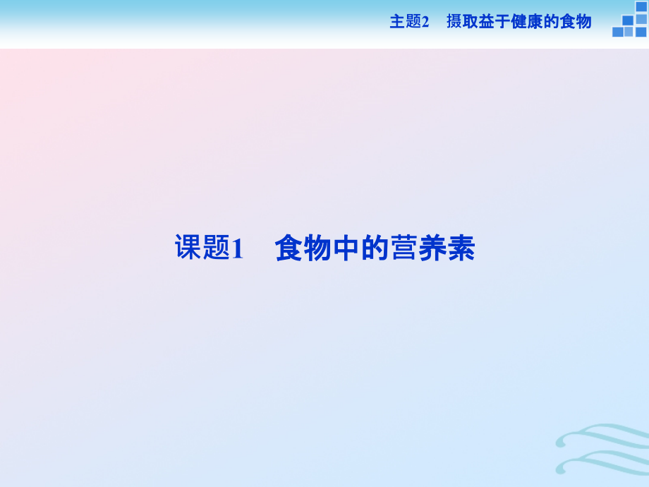 2018-2019学年高中化学 主题2 摄取益于健康的食物主题 课题1 食物中的营养素课件 鲁科版必修1_第2页