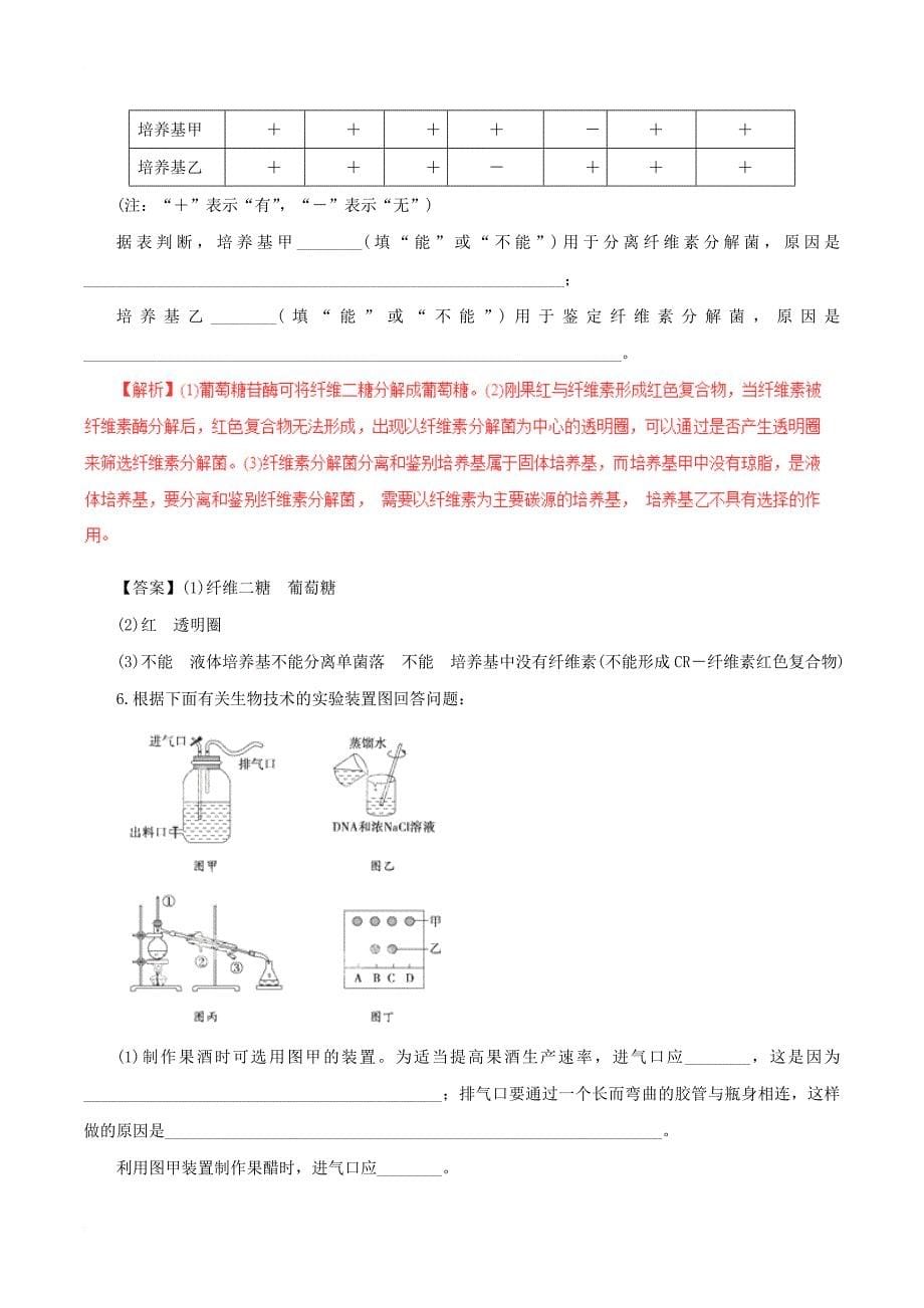 高考生物深化复习+命题热点提分专题19生物技术在其他方面的应用_第5页