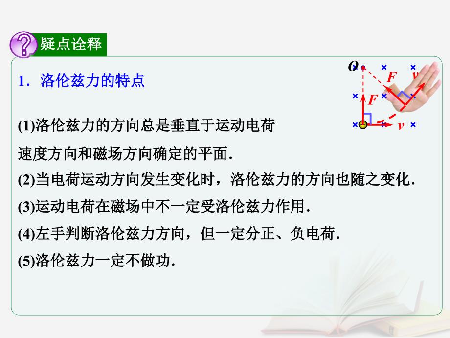 2018年高考物理一轮总复习 第八章 磁场 第2节（课时1）磁场对运动电荷的作用：洛伦兹力的特点及对电荷的作用课件 鲁科版_第3页