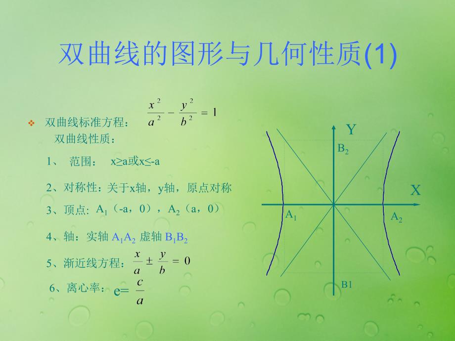2018年高中数学 第二章 圆锥曲线与方程 2.3.2 双曲线的几何性质课件9 新人教b版选修2-1_第3页