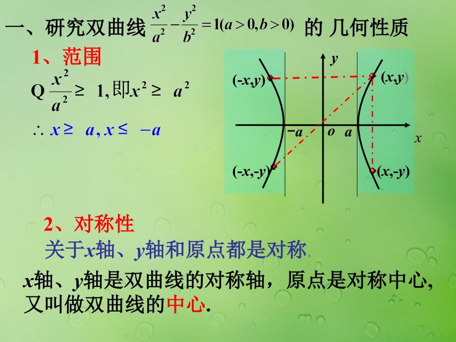 2018年高中数学 第二章 圆锥曲线与方程 2.3.2 双曲线的几何性质课件2 新人教b版选修2-1_第2页