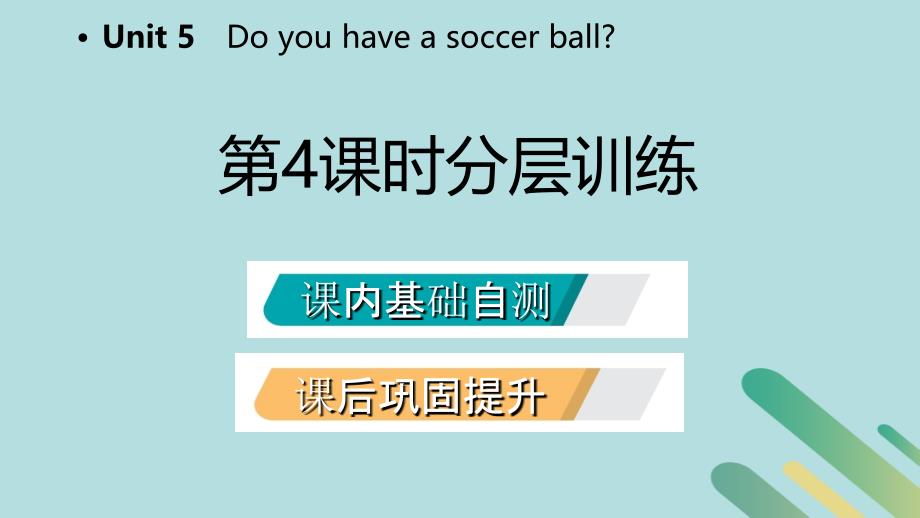2018年秋七年级英语上册 unit 5 do you have a soccer ball（第4课时）分层训练课件 （新版）人教新目标版_第2页