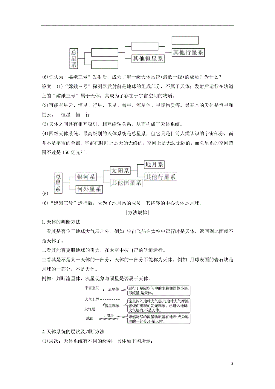 2018-2019版高中地理 第一单元 从宇宙看地球 第一节 宇宙 太阳 第1课时学案 鲁教版必修1_第3页