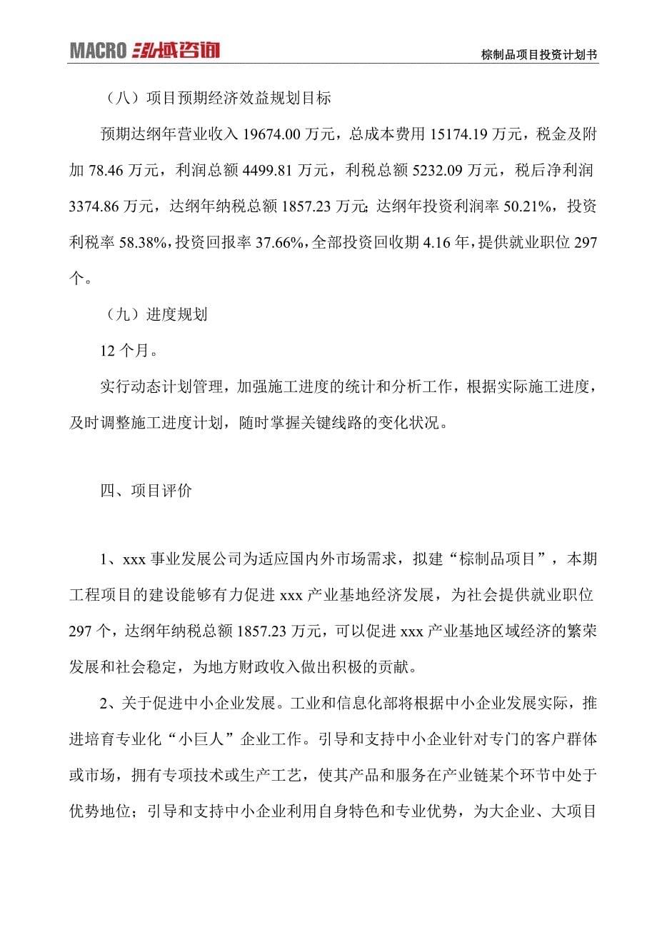 棕制品项目投资计划书_第5页