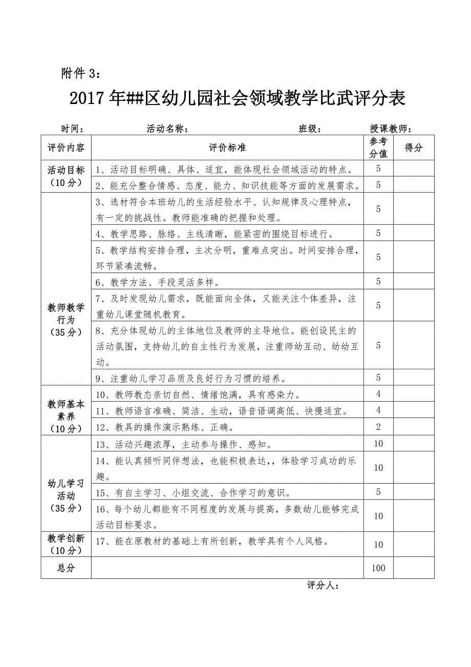 幼儿园社会领域教学比武活动的通知_第5页