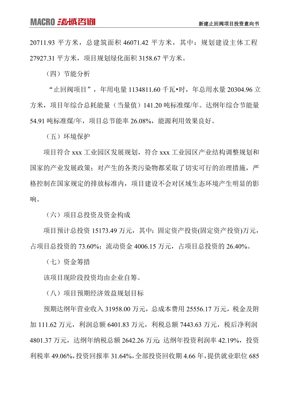 新建止回阀项目投资意向书_第4页