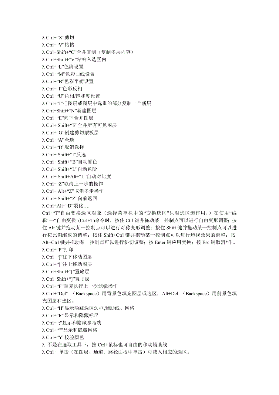 最完整ps快捷键大全(绝对经典)。_第2页