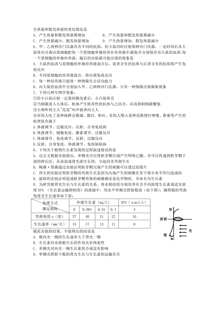 高二生物下学期3月阶段检测 试题_第2页