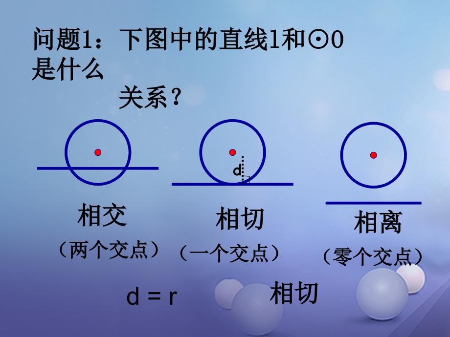 九年级数学下册27_2_3切线1课件新版华东师大版_第2页