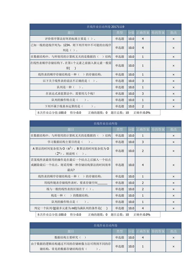 北理网上作业数据结构与算法