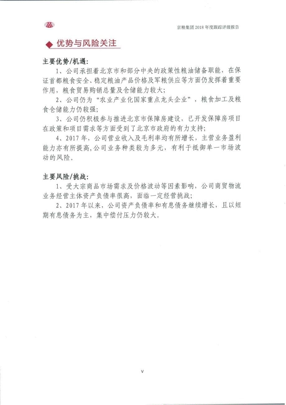 北京粮食集团有限责任公司主体信用评级报告_第5页