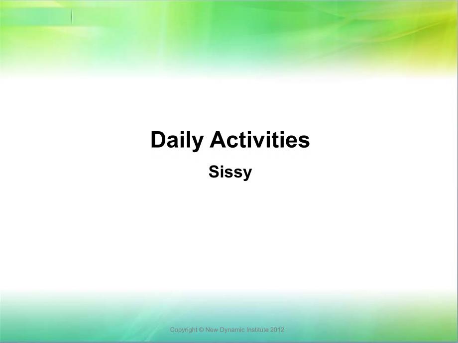 英语口语课-教案-daily-activities_第1页