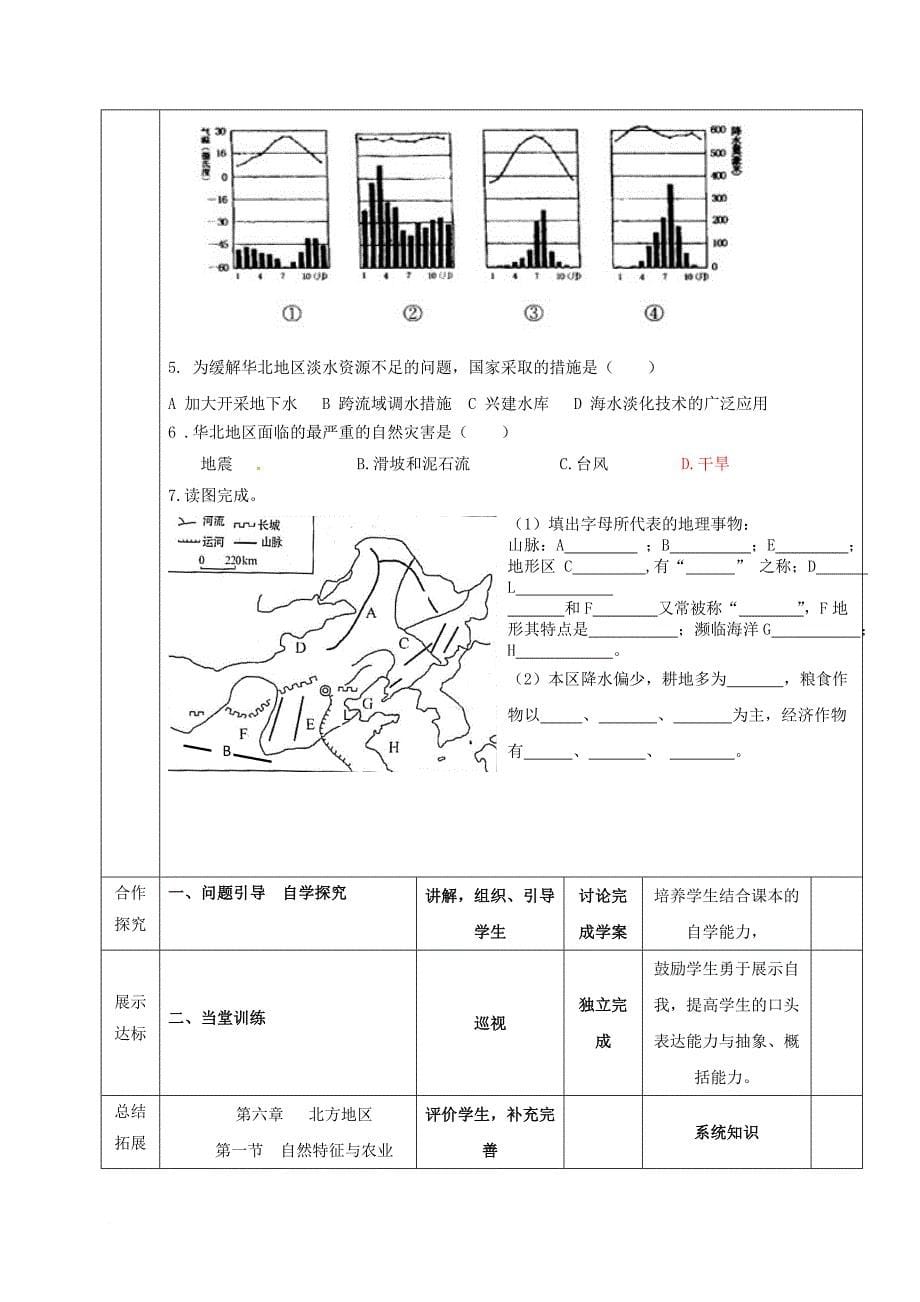 八年级地理下册 6_1“自然特征与农业”教案 （新版）新人教版_第5页