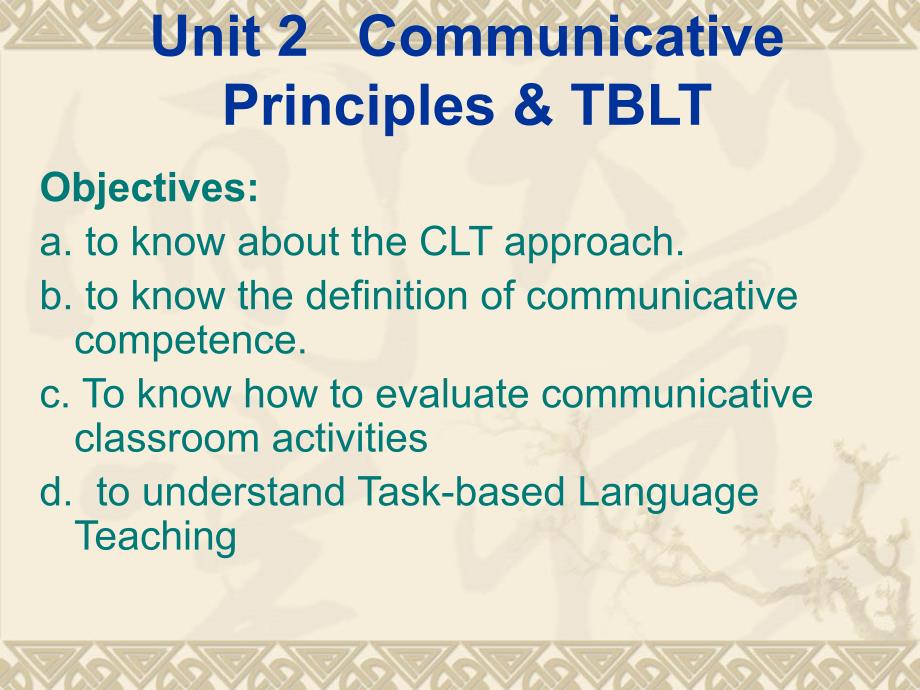 英语教学法教程unit--2-communicative-principles--tblt_第1页