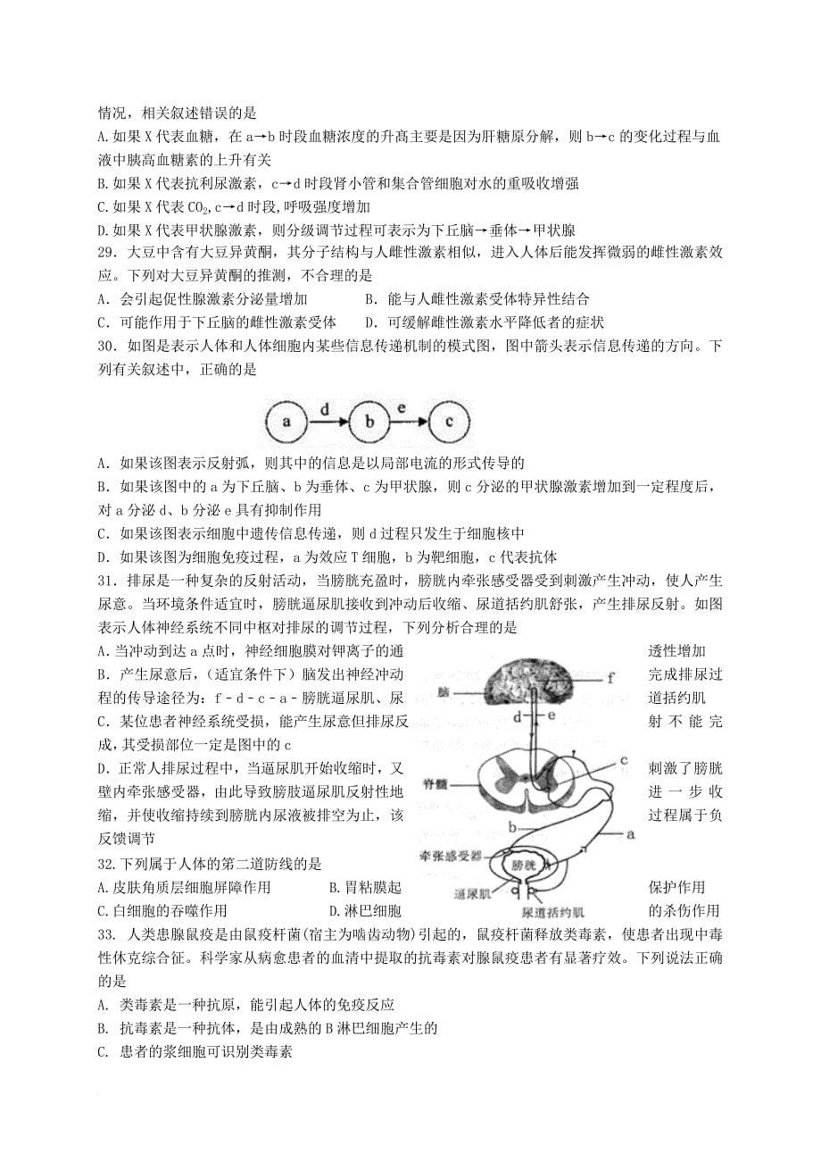 高二生物3月月考 试题_6_第5页