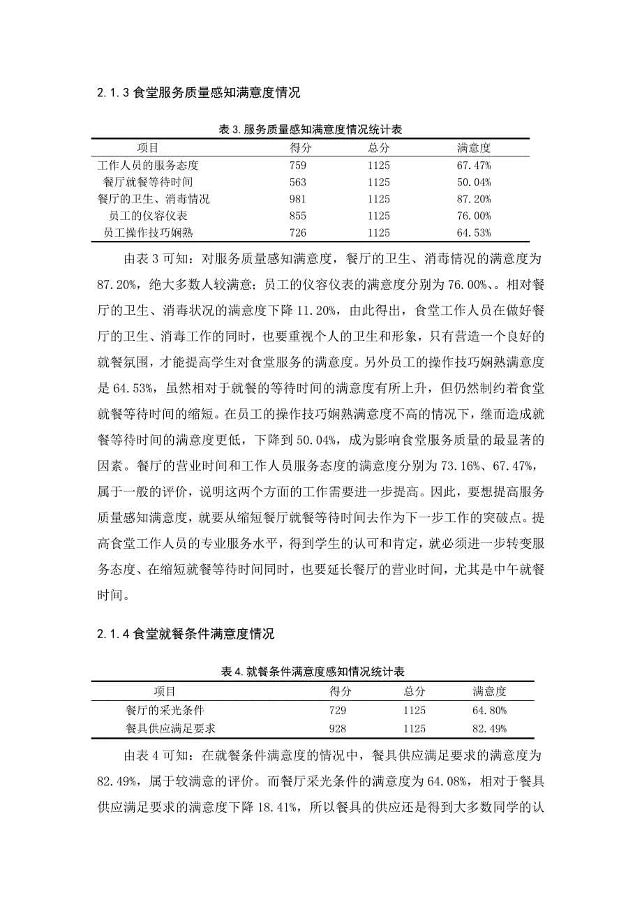 大学生食堂环境满意度感知调查与影响因素分析123_第5页