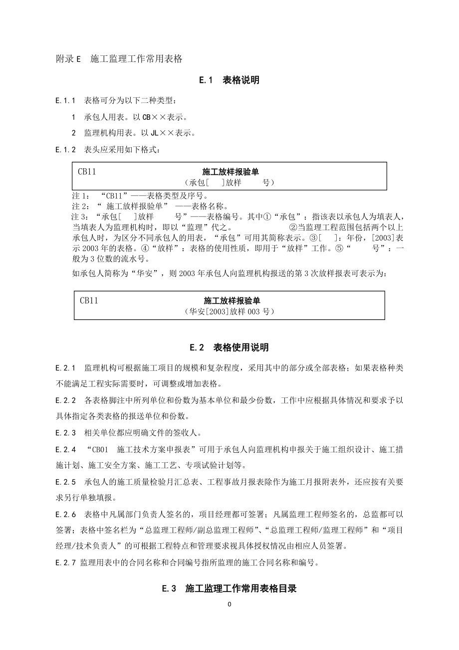 《水利工程施工监理规范》sl288-2014年表格(最新全部)_第1页