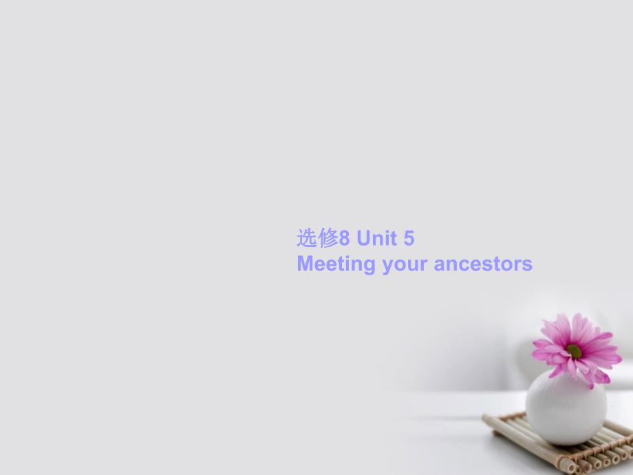 高考英语一轮复习unit5meetingyourancestors课件新人教版选修_第1页