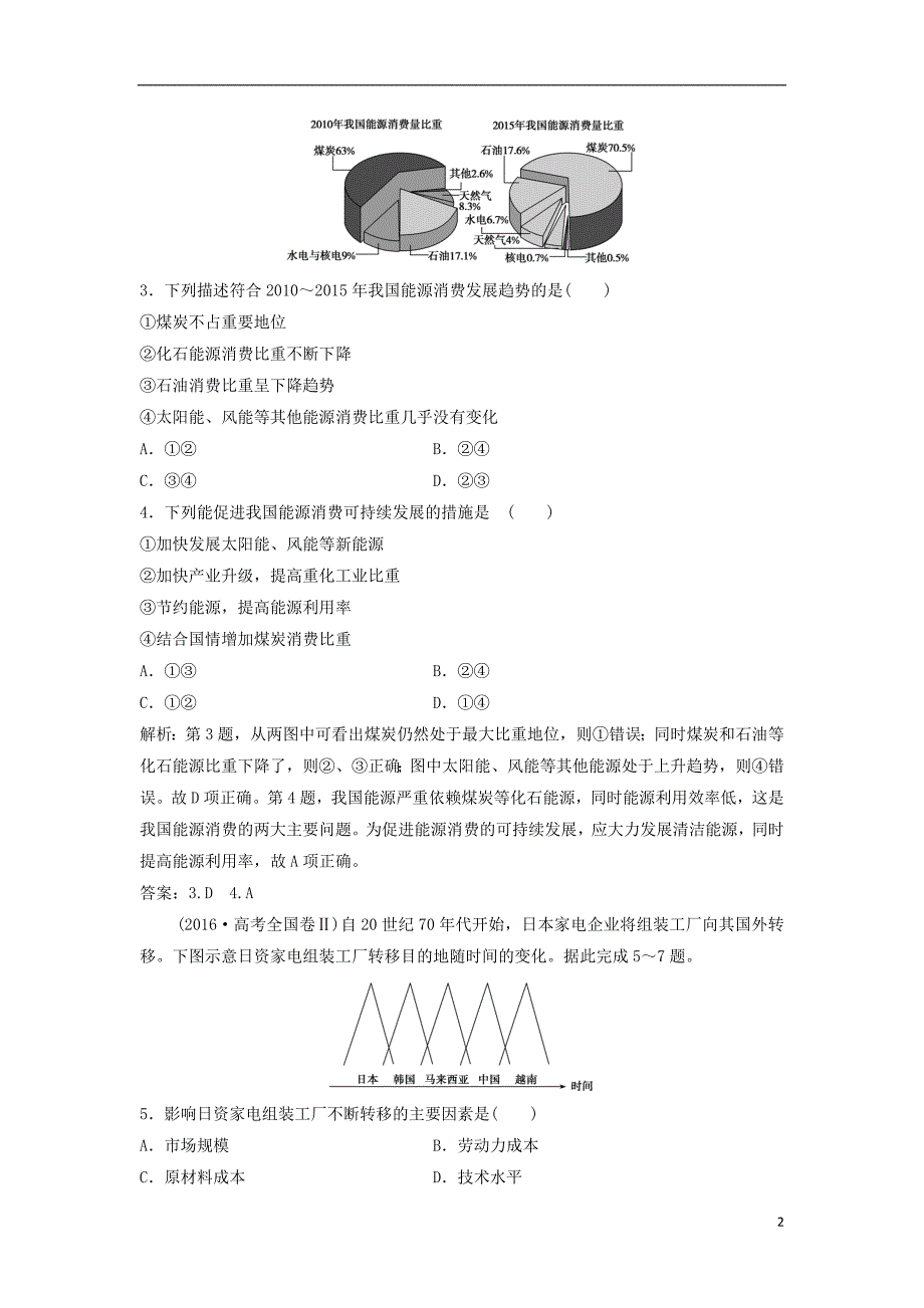 2019版高考地理一轮复习 第三部分 区域可持续发展 第九章 区域地理环境和人类活动 第三讲 人类活动对区域地理环境的影响练习 中图版_第2页