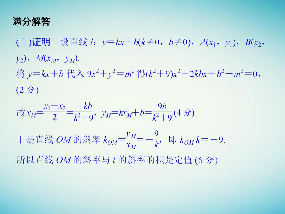 高考数学二轮复习考前增分指导二规范__解答题的7个解题模板及得分说明模板6解析几何中的探索性考题课件_第2页