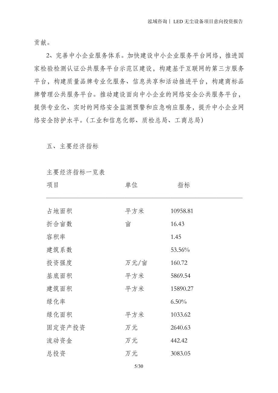 LED无尘设备项目意向投资报告_第5页