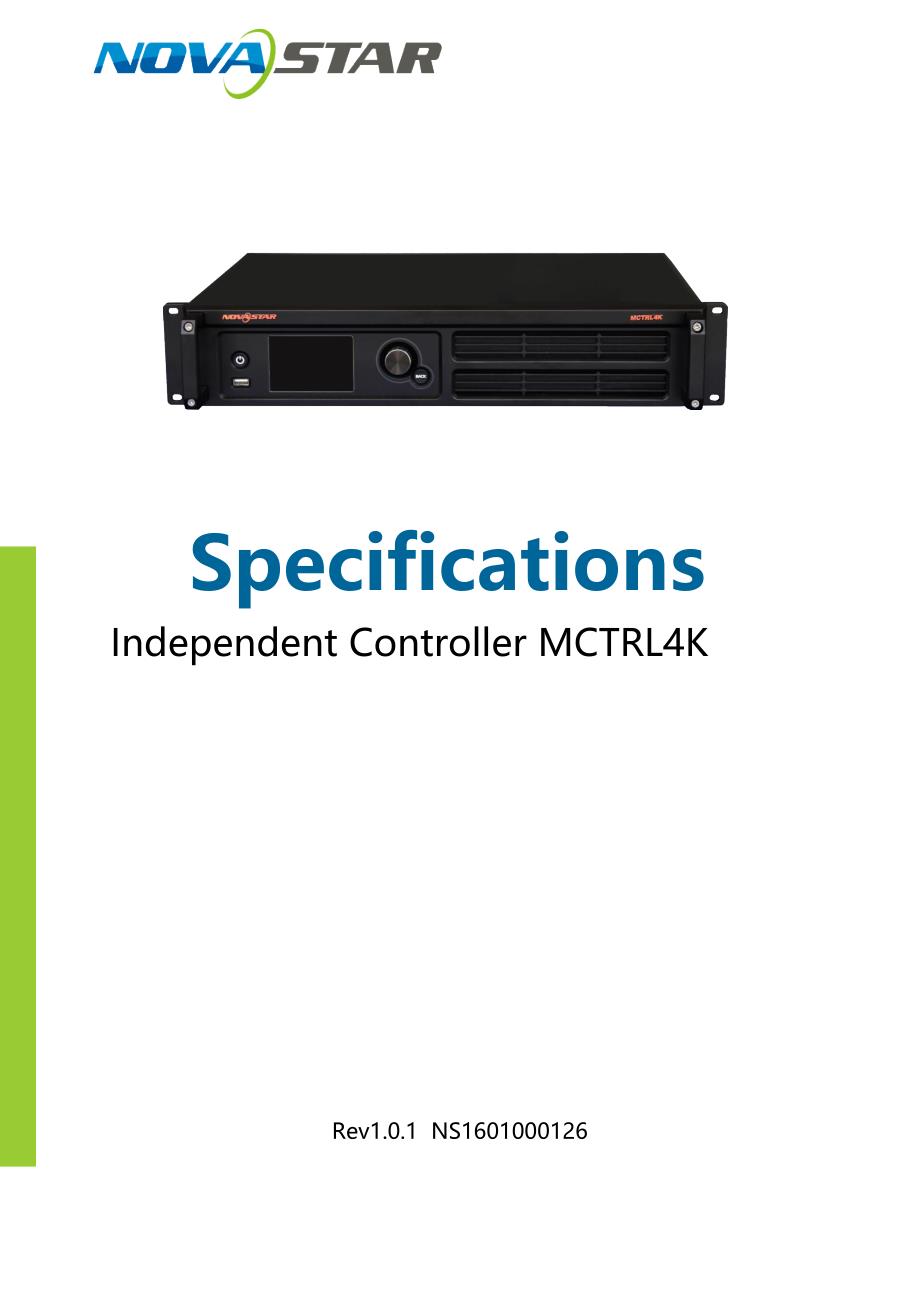 诺瓦科技LED控制卡MCTRL4K规格书_第1页