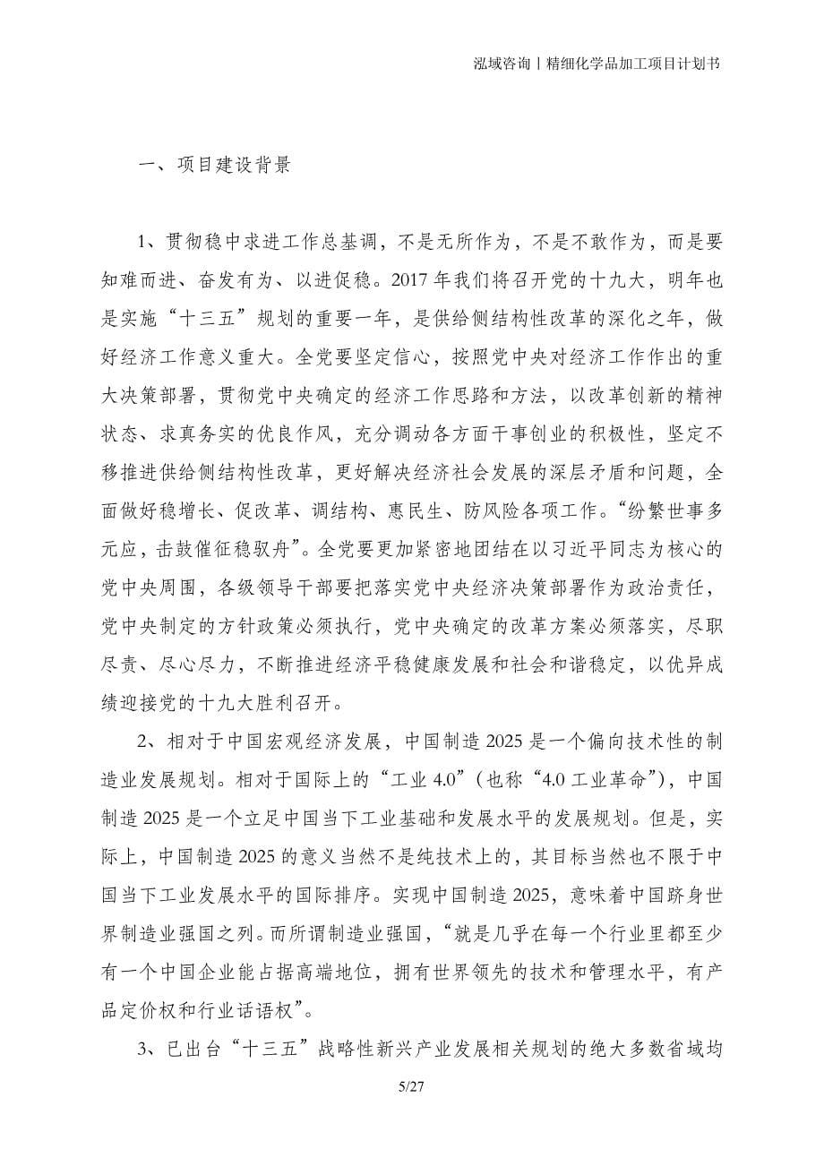 精细化学品加工项目计划书_第5页