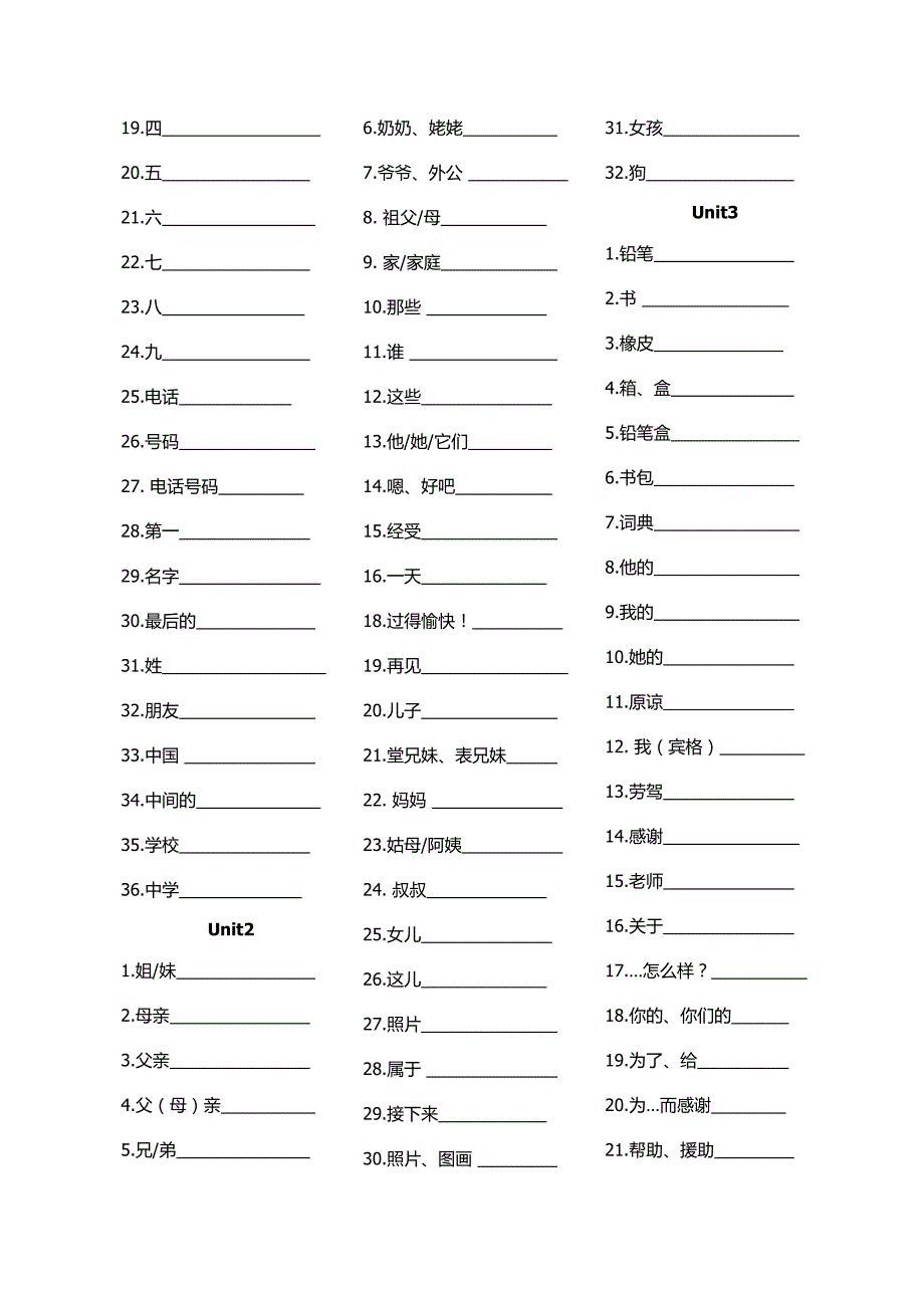 七年级上册-go-for-it-单词表(汉语默写版)_第2页