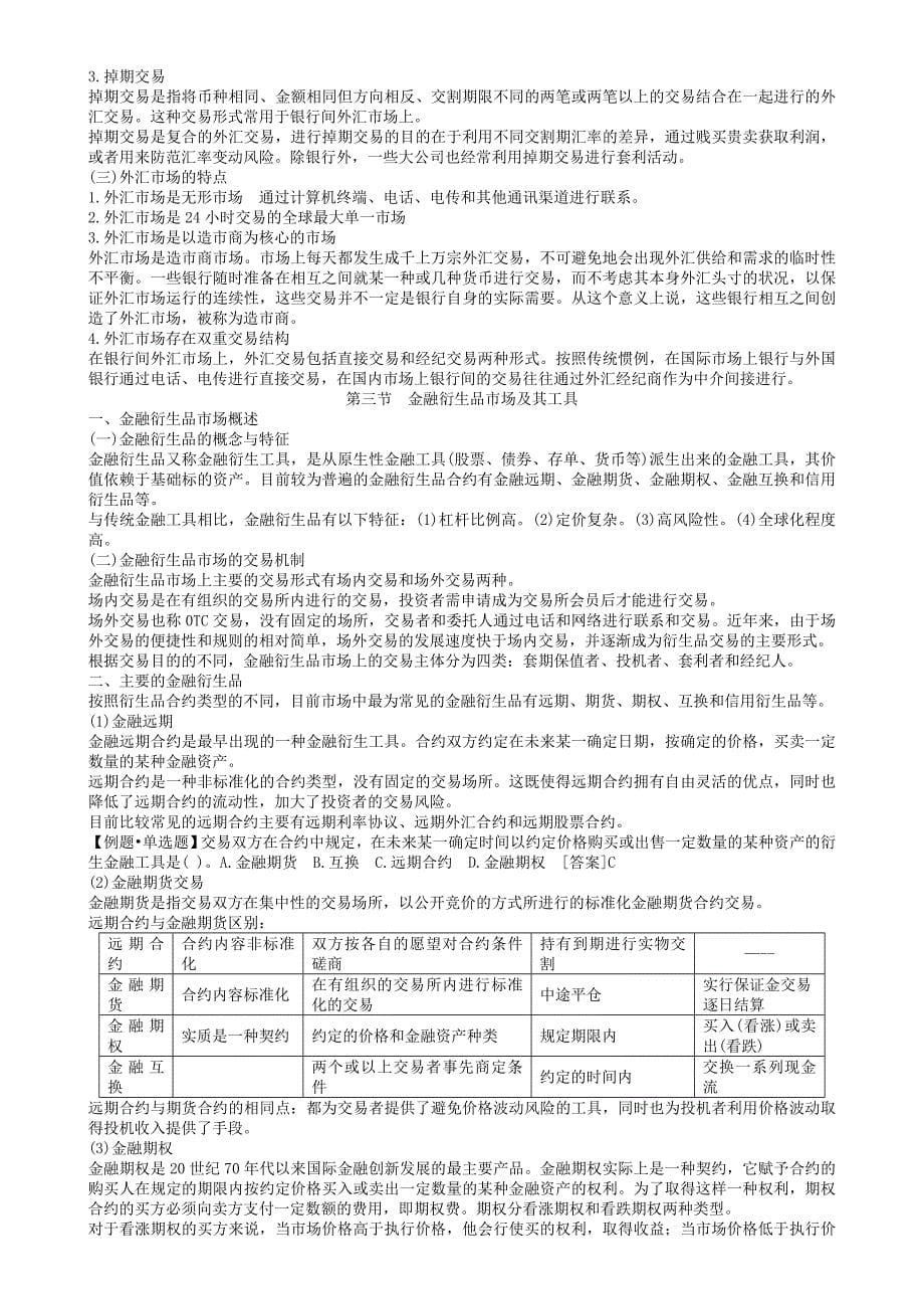 中级经济师金融专业考点整理_第5页