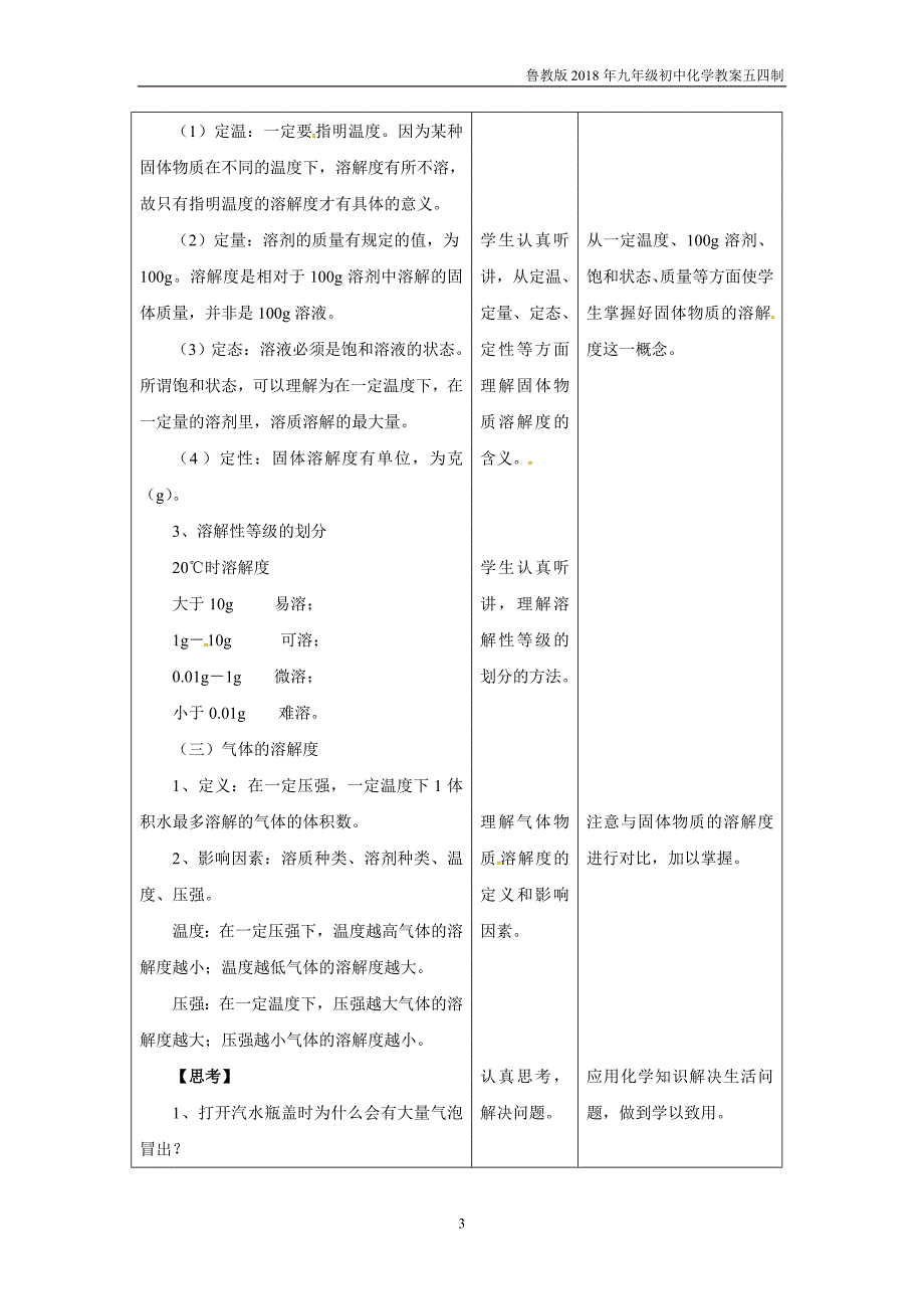 2018鲁教版化学九年级7.3《物质的溶解性》（第1课时）_第3页