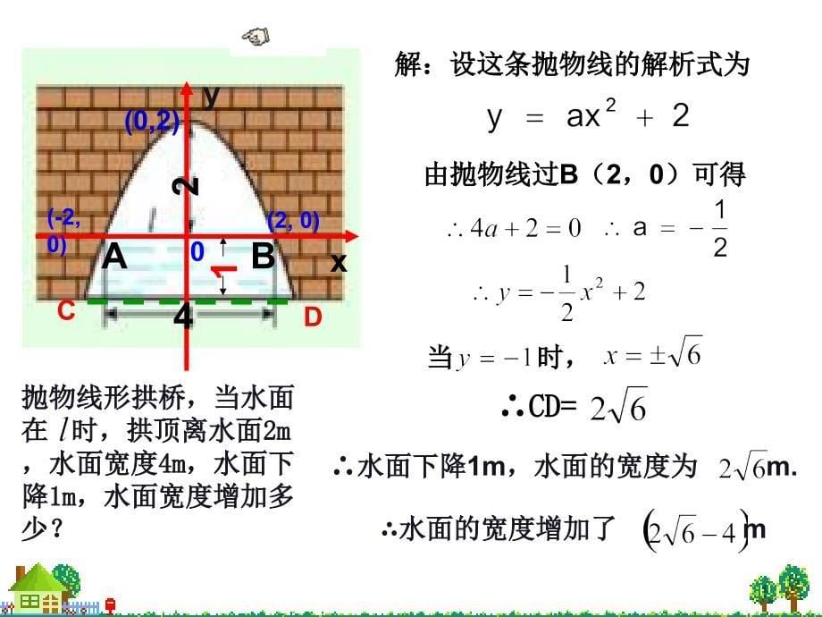 12,建立坐标系利用二次函数解决实际问题与_第5页