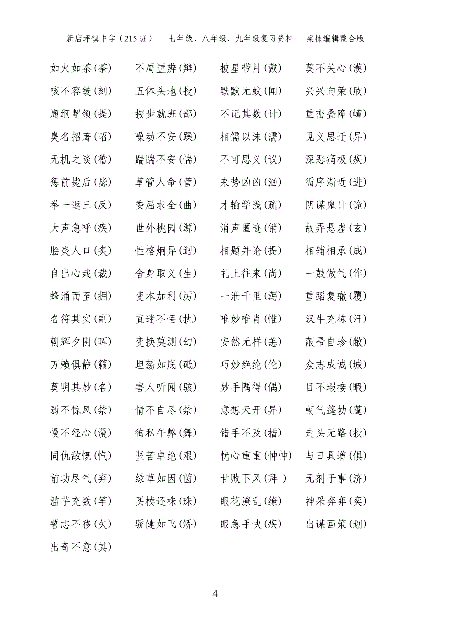 2017中考语文总复习资料_第4页