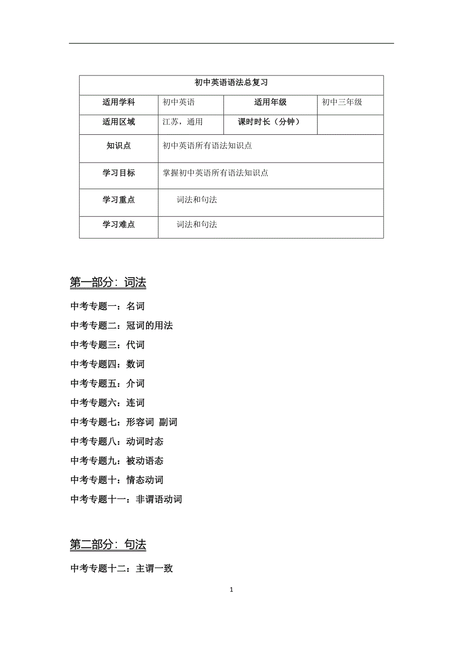 译林英语中考语法总复习51890_第1页