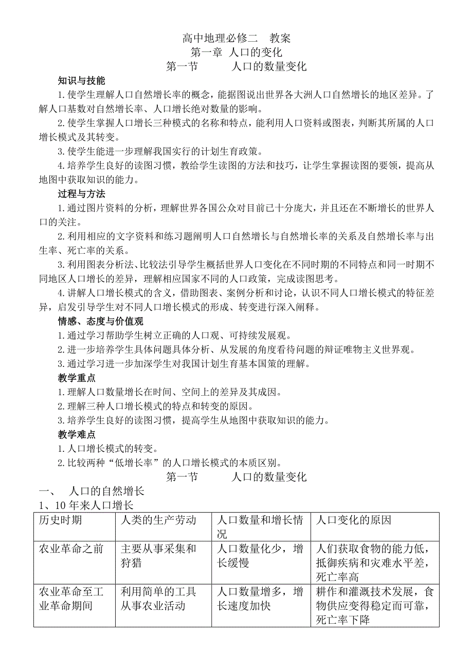 高中地理必修二--教案-全解析_第1页