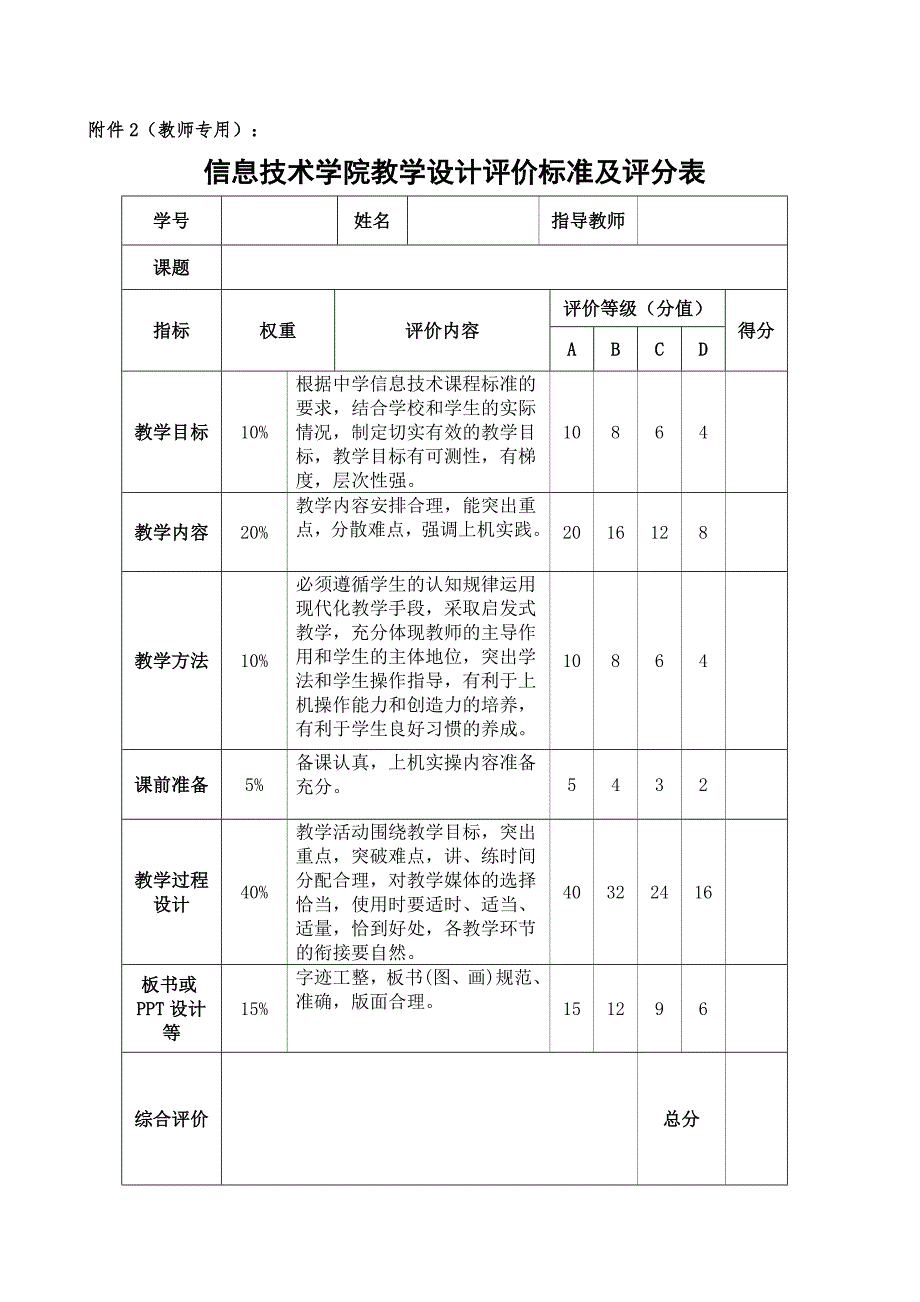 教育见习、模拟实习相关表格_第2页