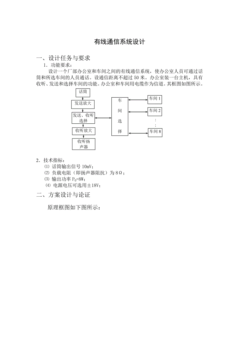 模电课程设计之有线通信_第2页