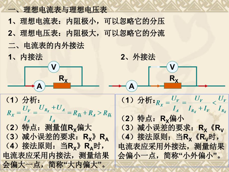 《电流表内外接、滑动变阻器限流与分压接法》_第2页