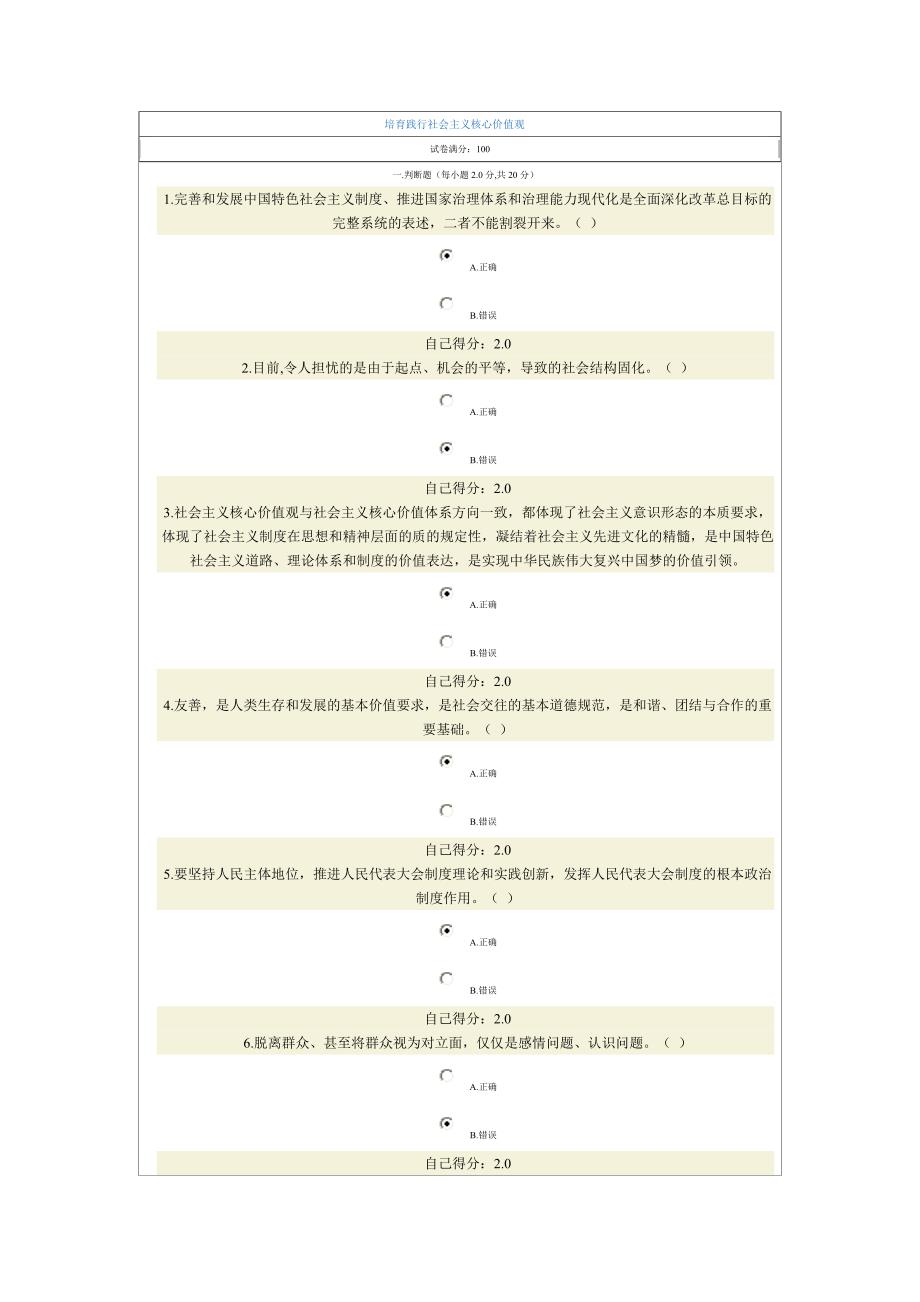 社会主义核心价值观(满分)_第1页