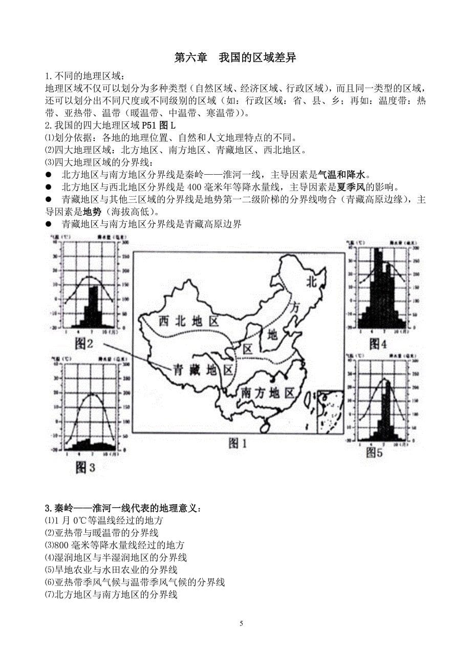 2018中图版七年级地理下册知识点_第5页