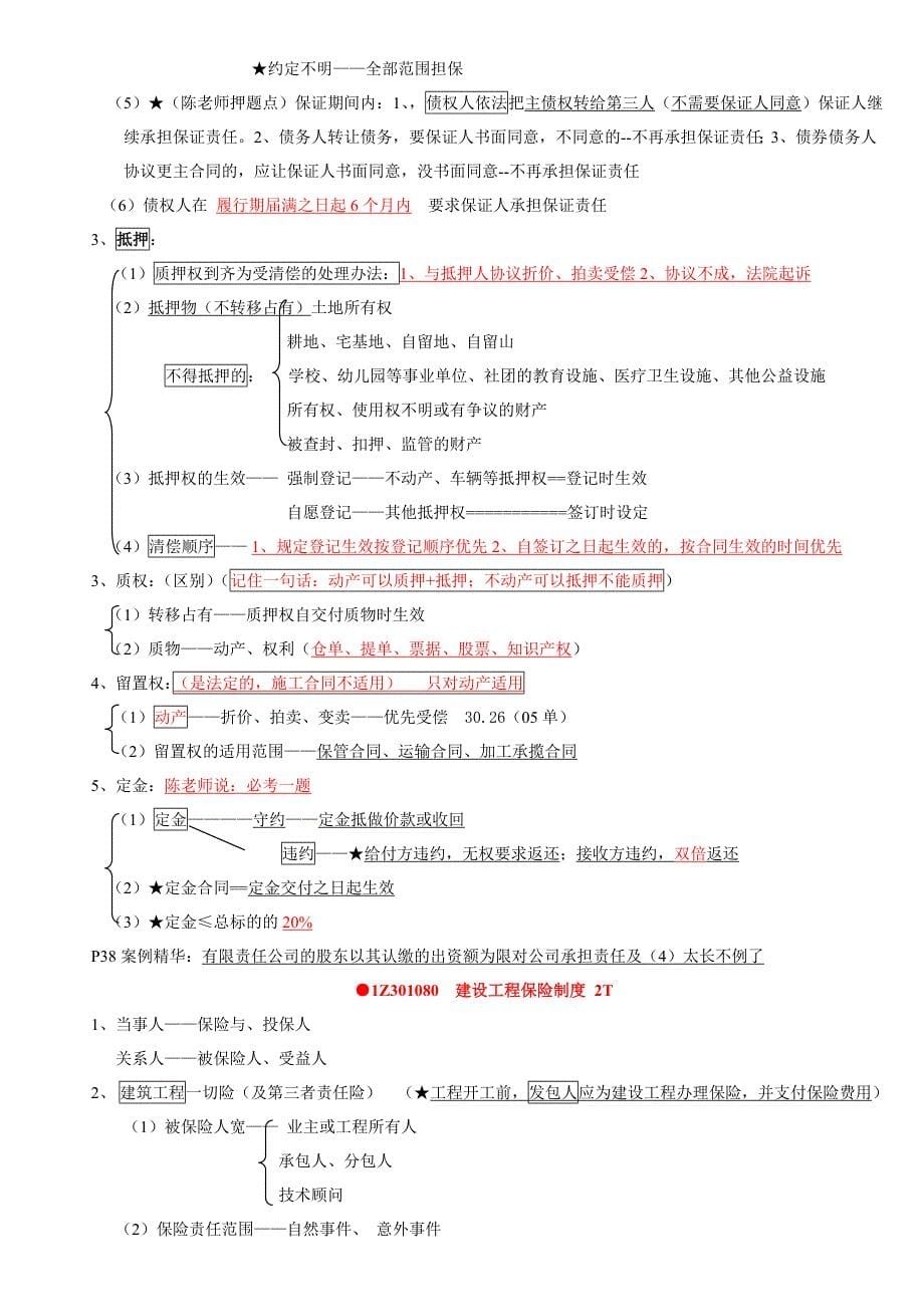 一级建造师法律法规复习知识点,重点红字标注,非常全_第5页