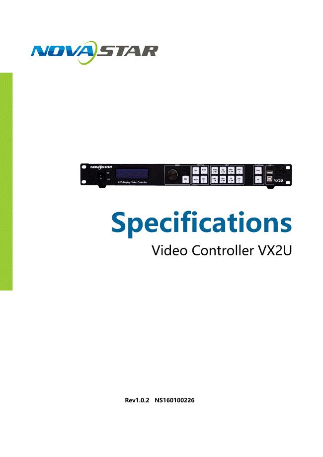 诺瓦科技LED屏视频处理器VX2U规格书