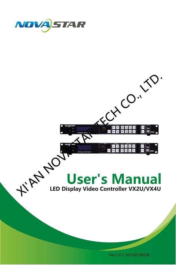 诺瓦科技LED视频处理器VX2U&VX4U用户手册