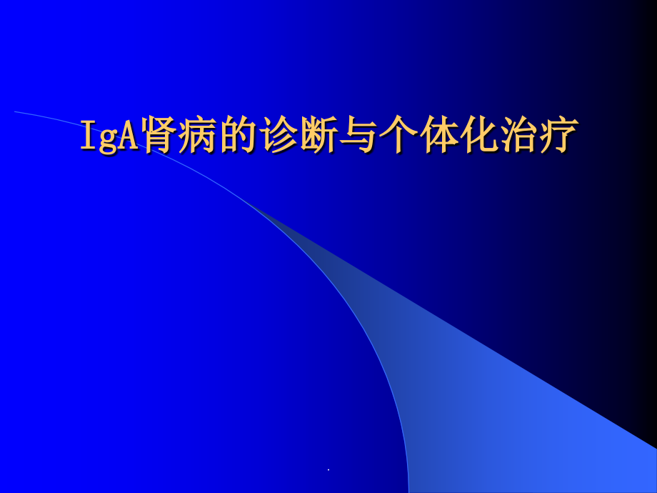 课件：iga肾病的诊断和个体化治疗_第1页