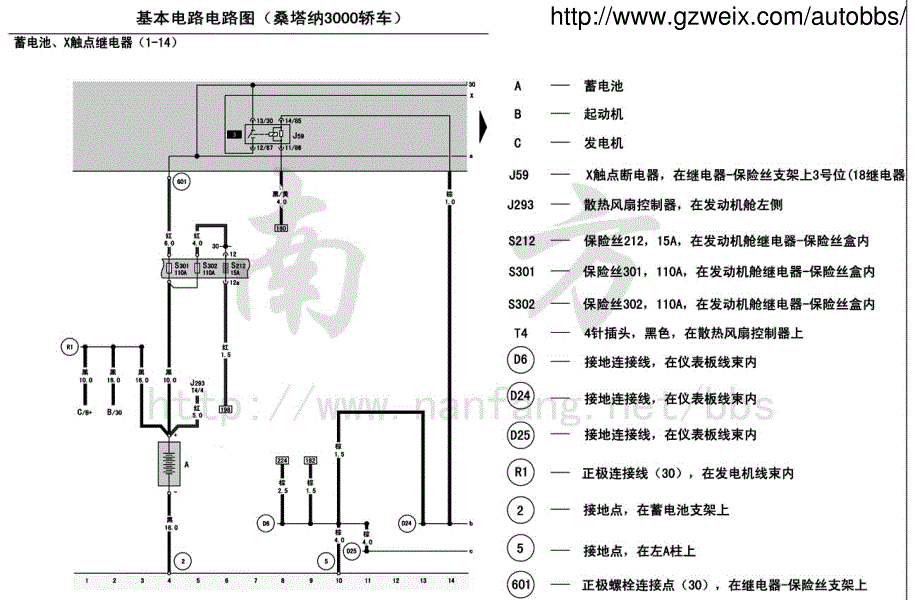 上海大众桑塔纳3000电路图_第2页