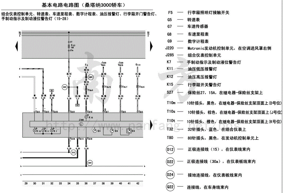 上海大众桑塔纳3000电路图_第3页