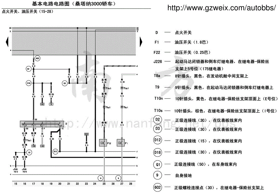 上海大众桑塔纳3000电路图_第4页