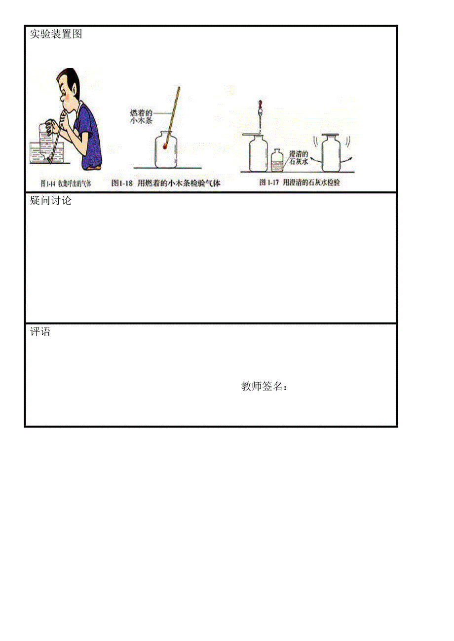 (人教版)初中化学实验报告带答案报告38页_第2页